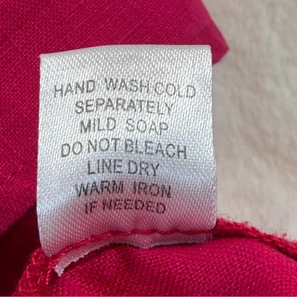 For Cynthia Linen Tunic Top 2X Pink Sleeveless Blouse Plus Size Coastal Boho - Picture 5 of 11